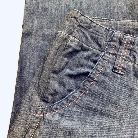 Y2K Blue Denim Wide Leg Flared Trouser Jeans - Picture 5 of 8